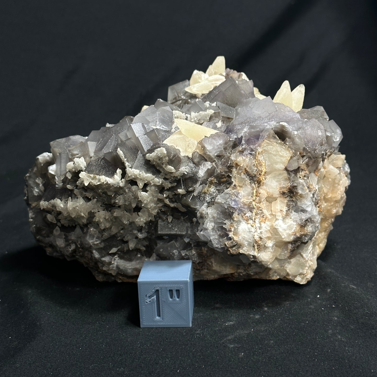 Large Fluorite and Dogtooth Calcite