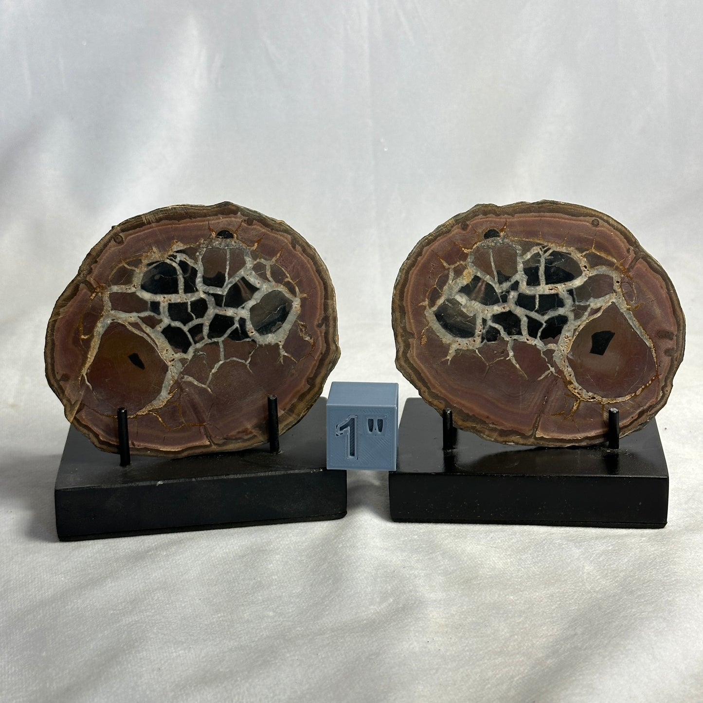 Marvelous Split Polished Septarian Pair