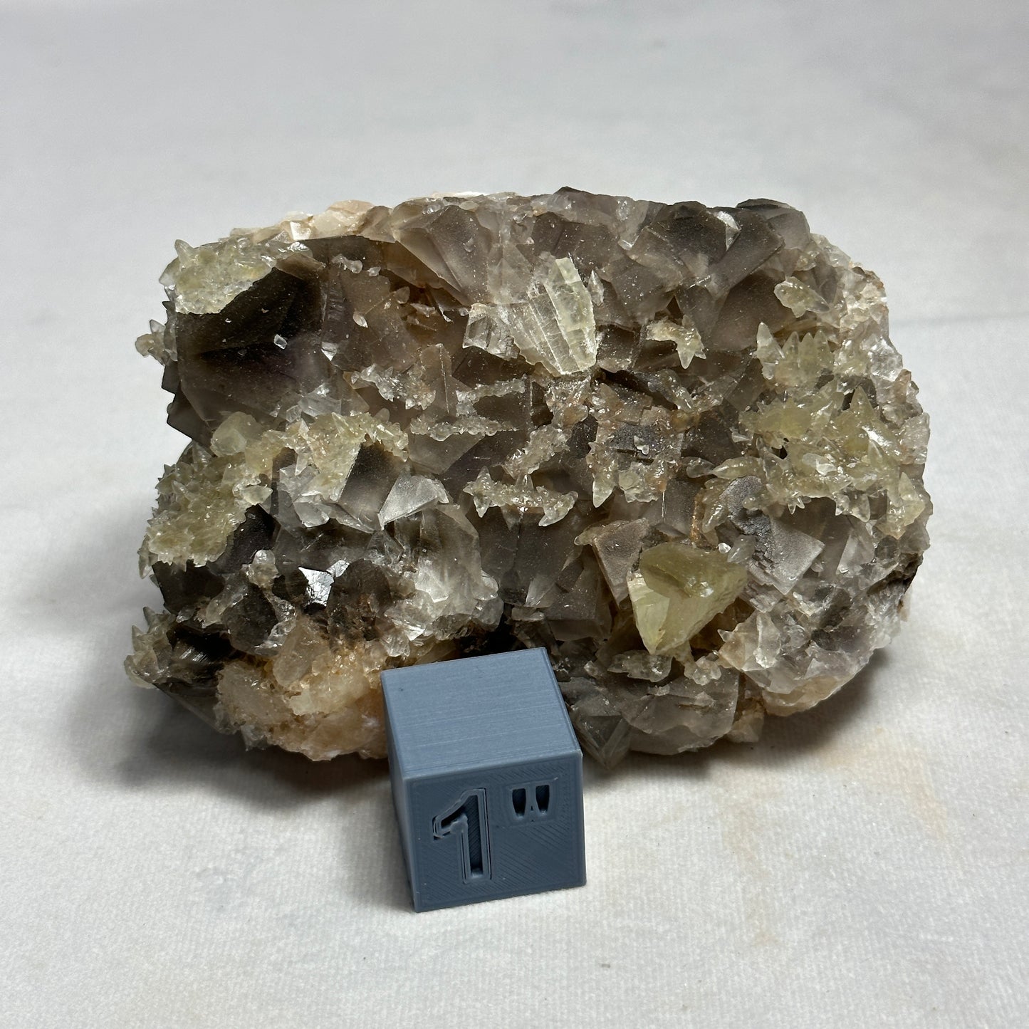 Smokey Grey Fluorite and Dogtooth Calcite