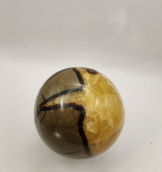 Caramel Brown Septarian Sphere