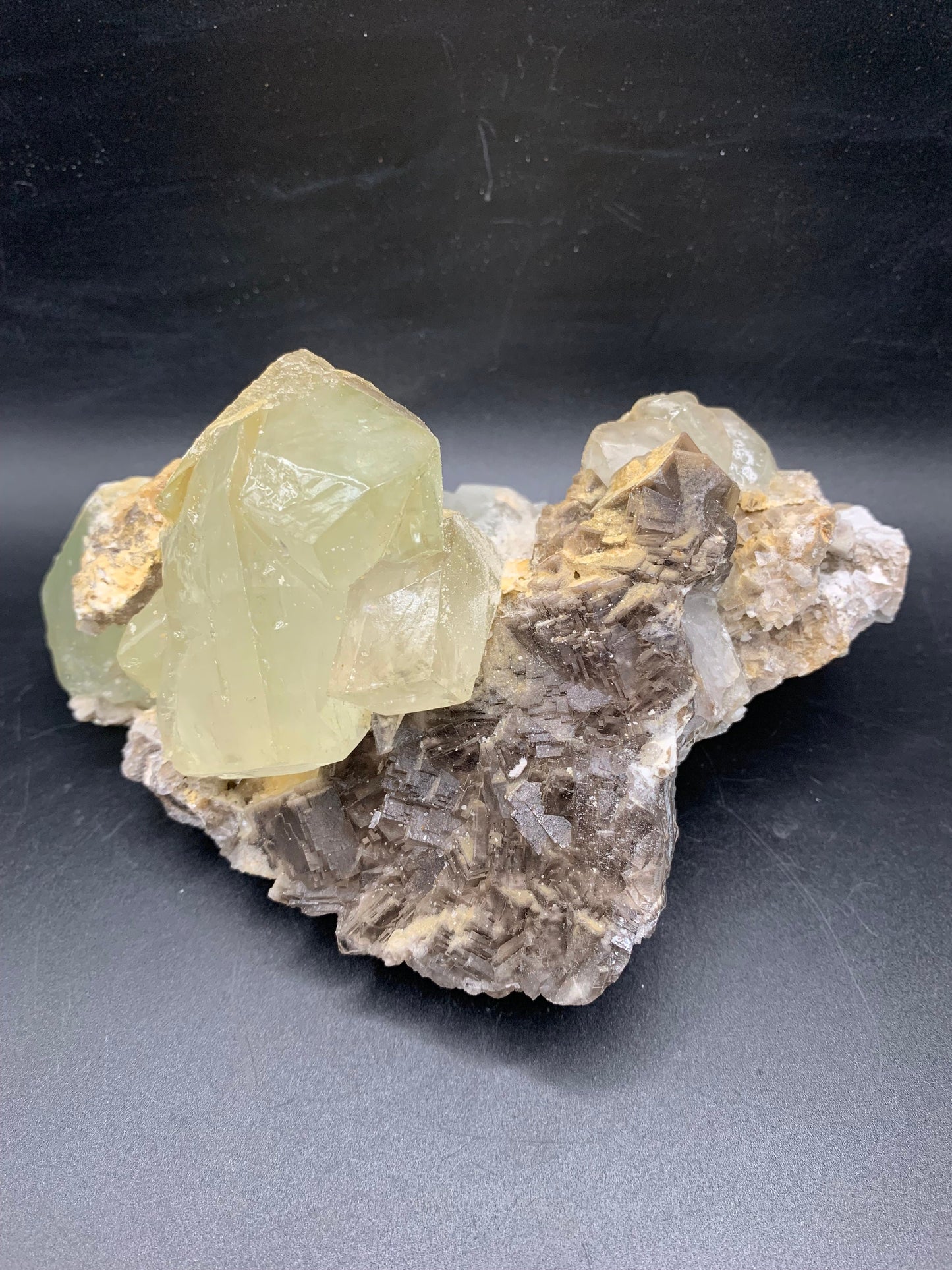 Fluorite with Green Calcite