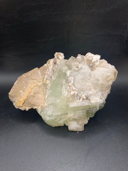 Green Calcite with Fluorite