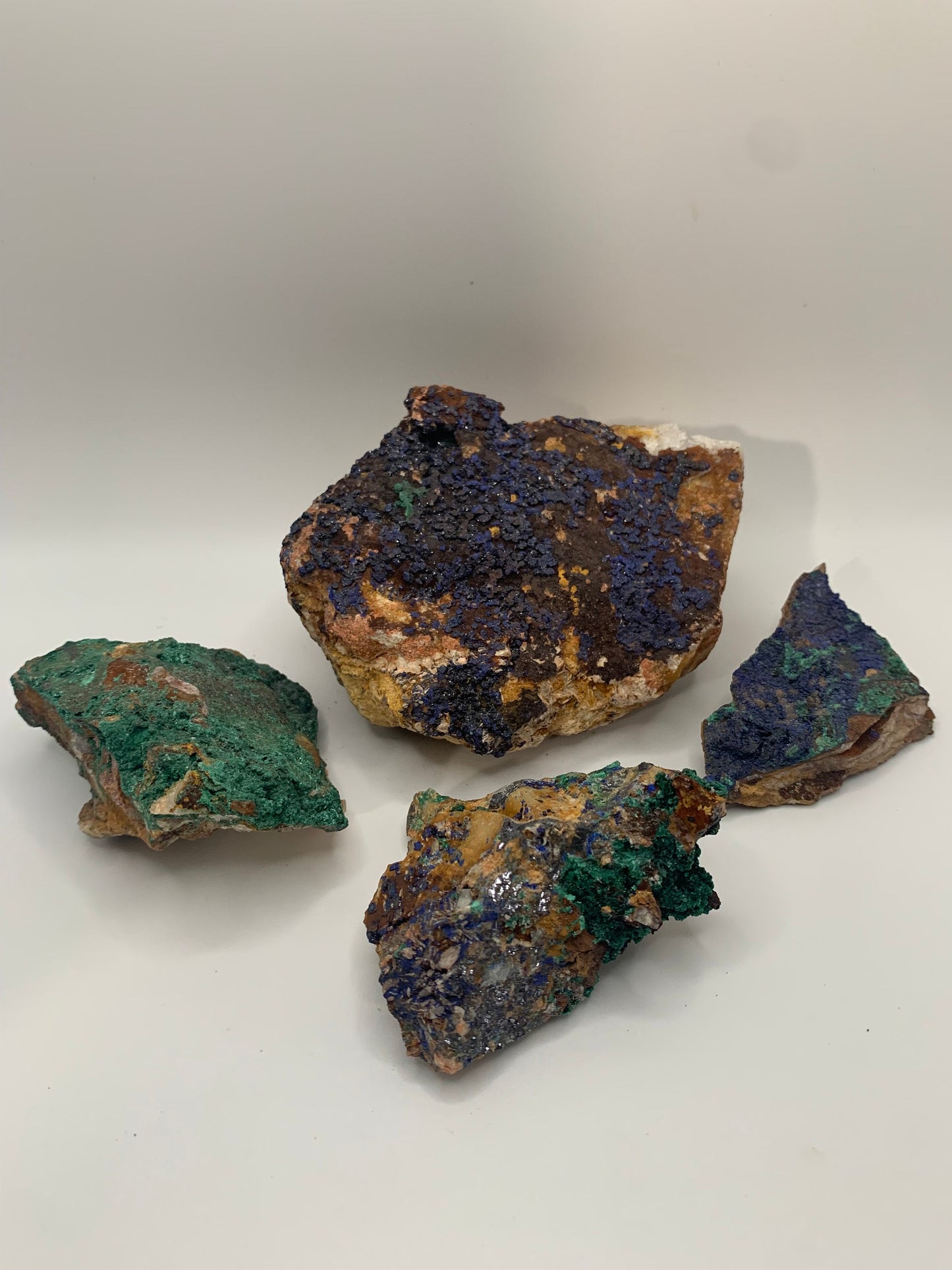 Azurite Matrix with Malachite