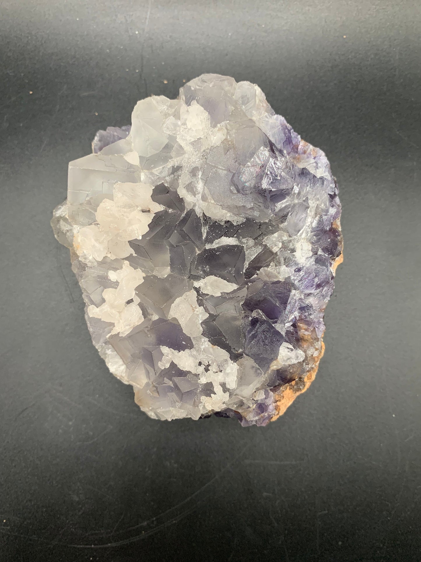 Gorgeous Fluorite with Calcite